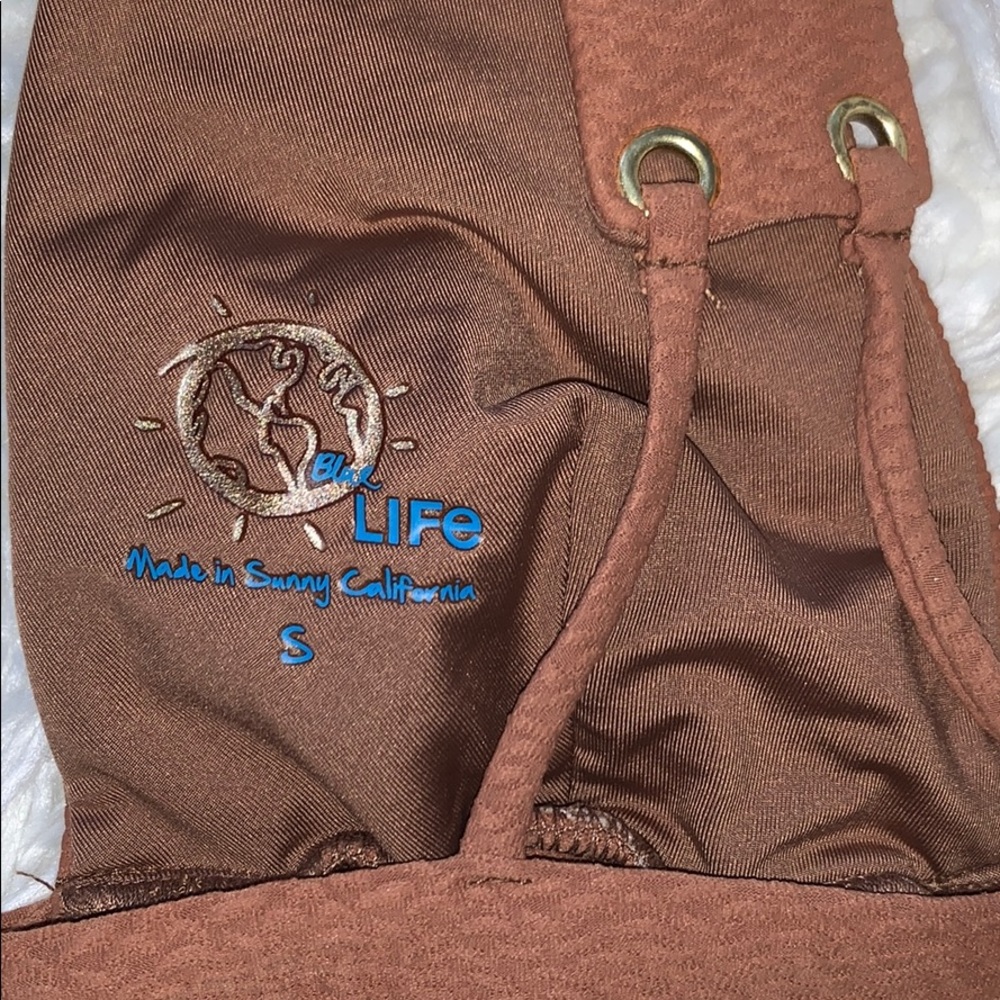 Blue Life Roped Up Texture Bikini: Top-S Bottom-M - Picture 3 of 7
